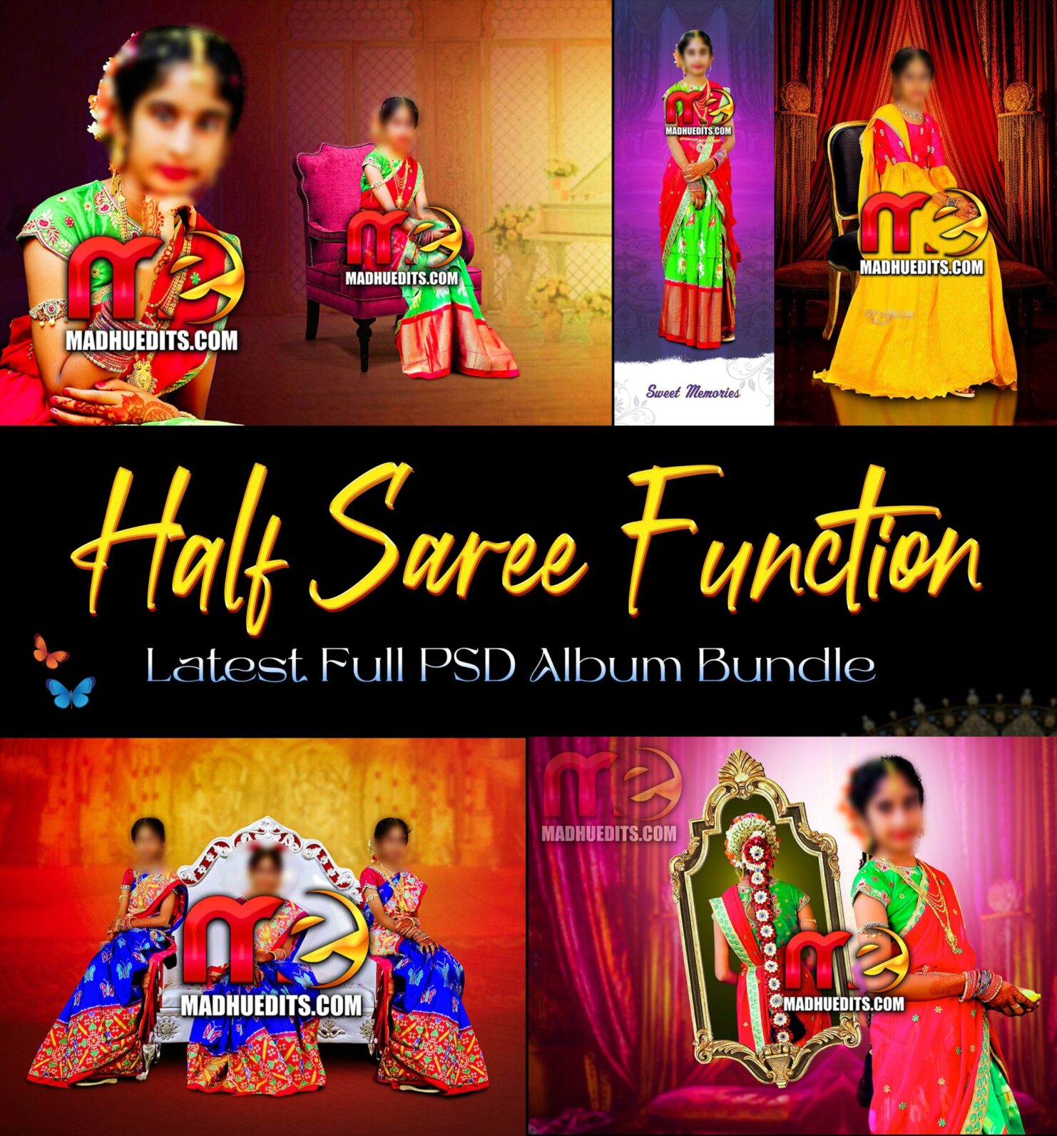 Half Saree Function- Latest PSD Templates
