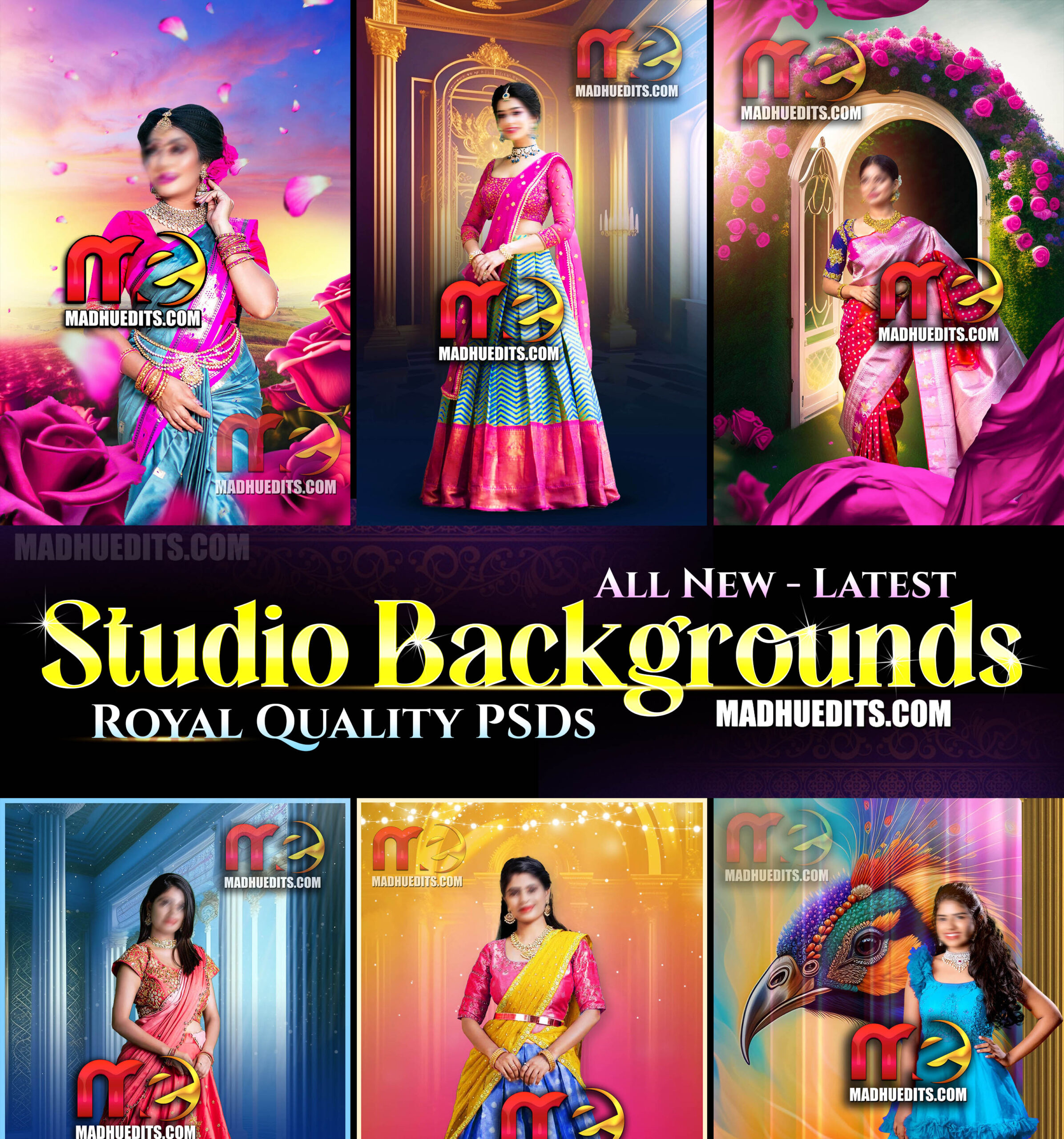 digital studio background psd file free download
