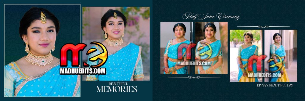 half saree ceremony psd template