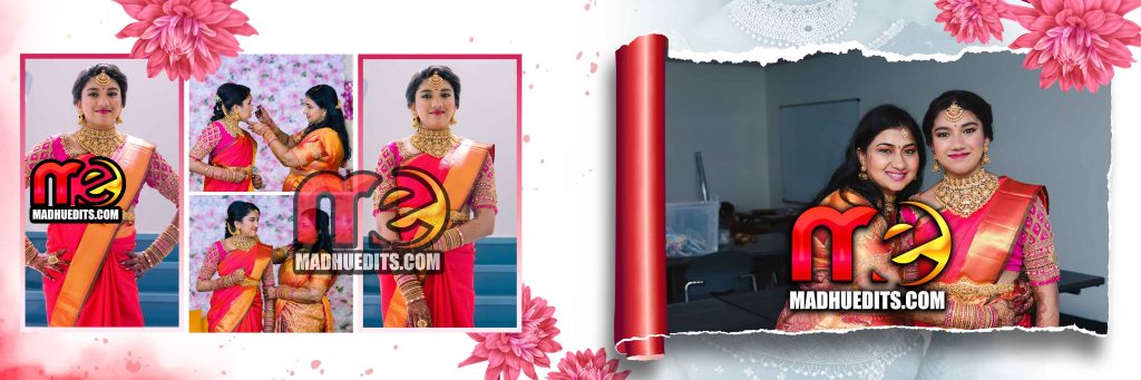 12x36 Half Saree  Album Backgrounds