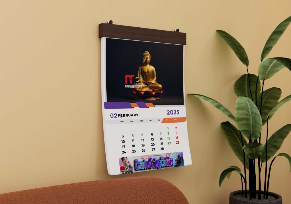 telugu wall calendar editing psd 2025