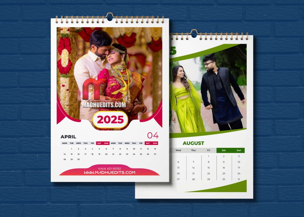 telugu wall calendar editing psd 2025