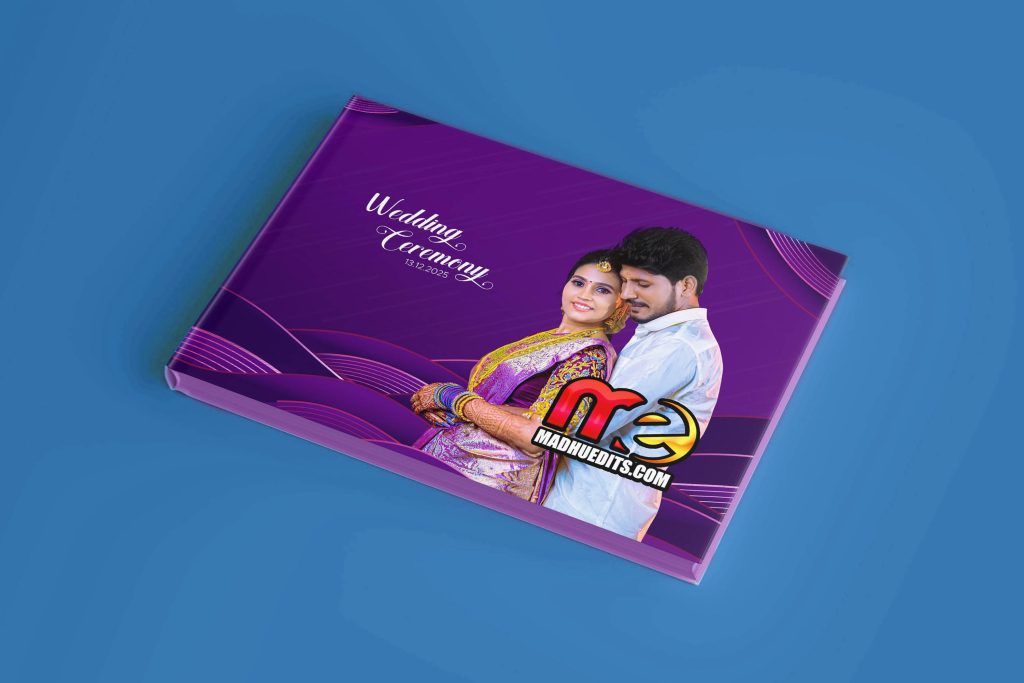 Wedding Album Cover Page Design PSD Free Download