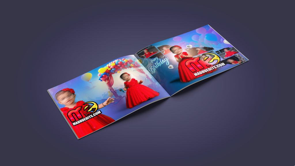 1st birtday psds album design 12x36