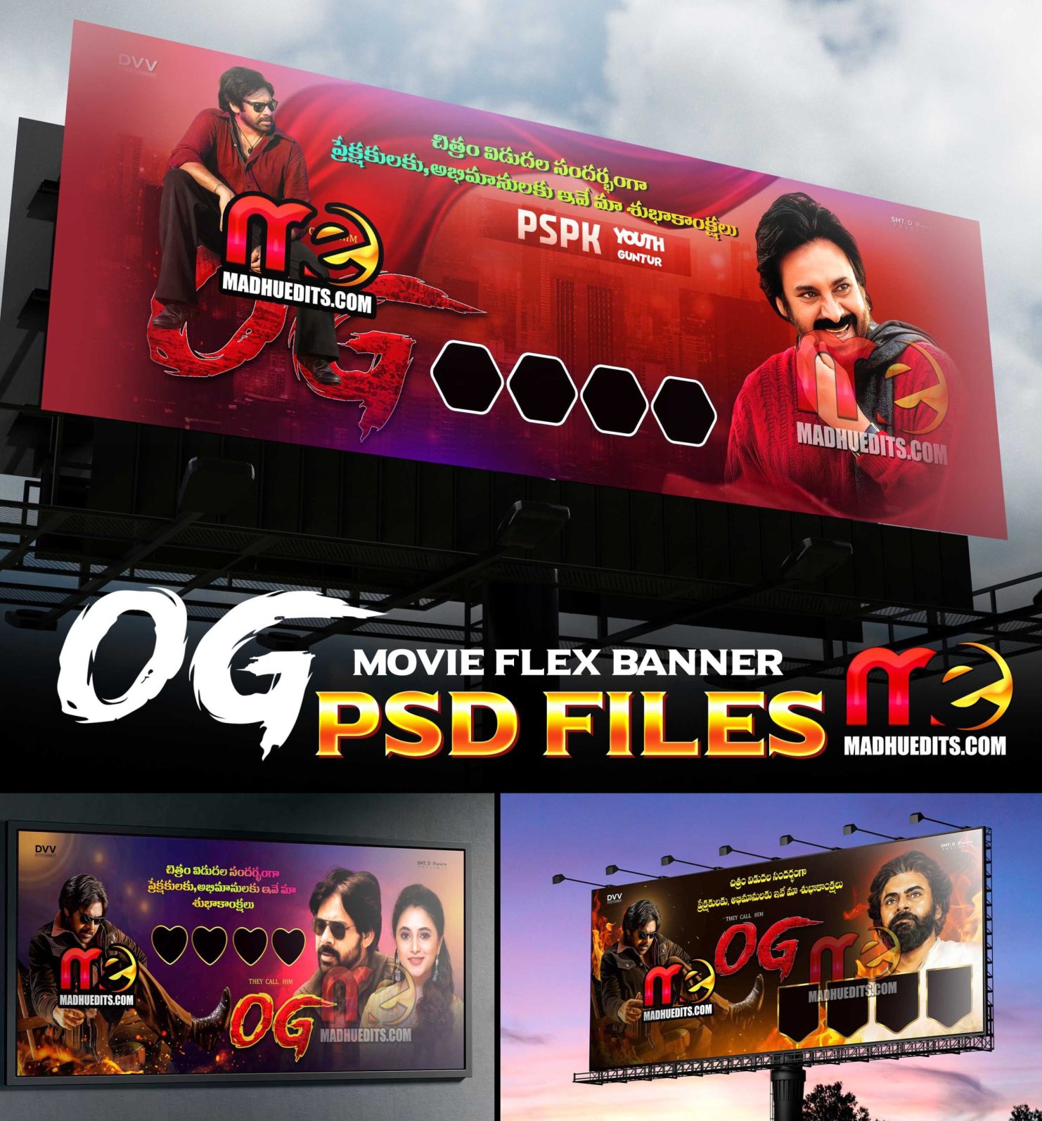 OG Movie PawanKalyan Flex Banner Designs