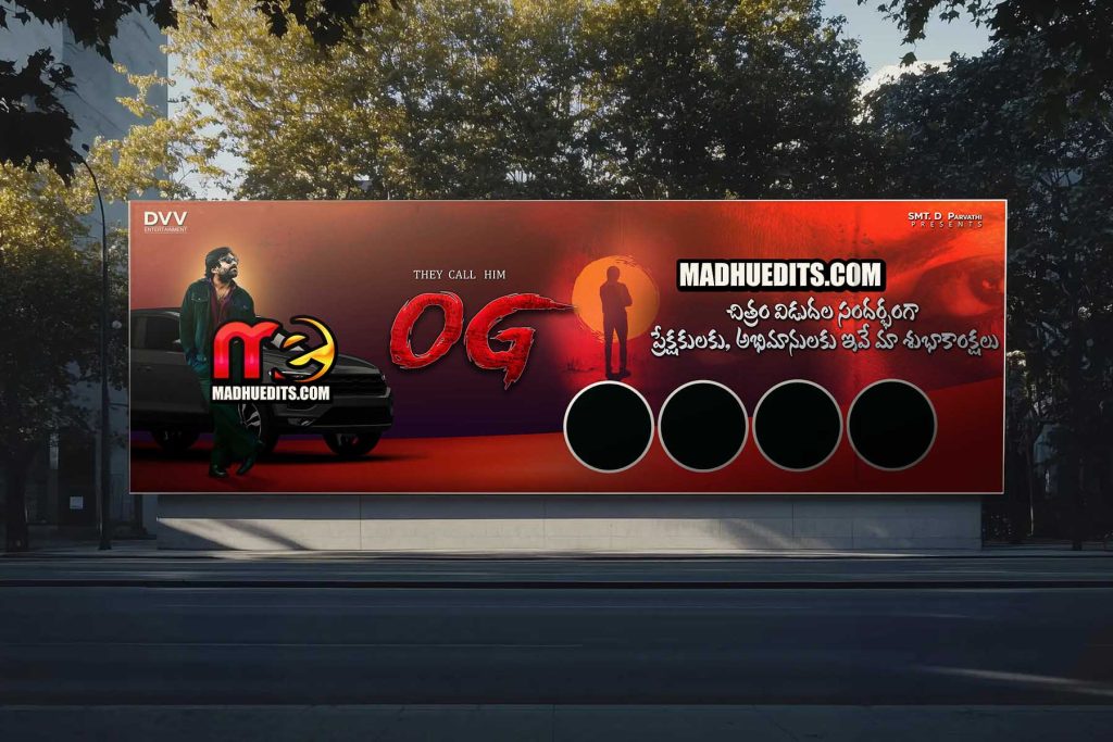 OG pawan kalyan flex banner psd