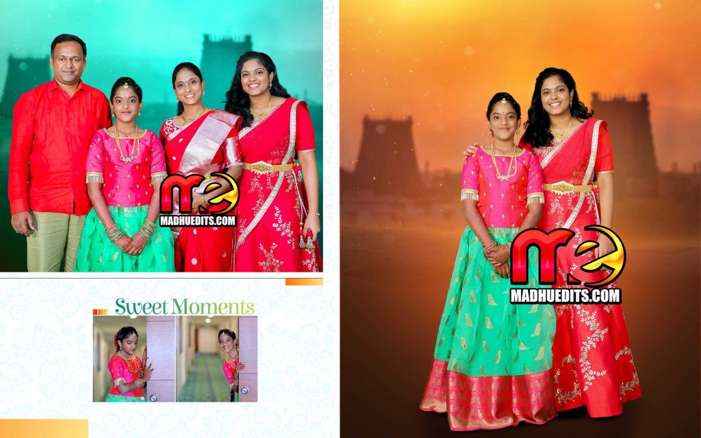 Saree Ceremony 15x24 Candid photography psds