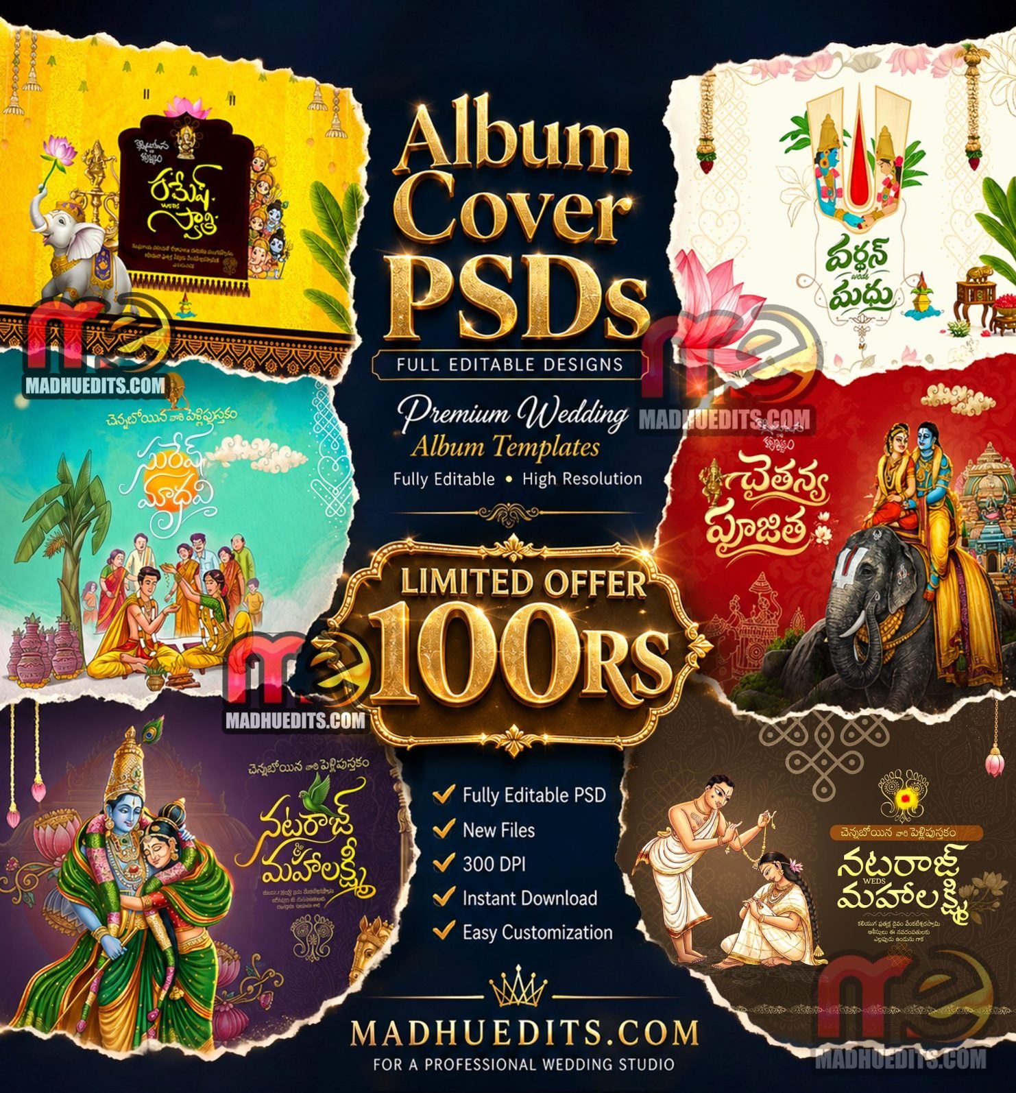New Telugu Wedding PSD Collection-CoverPages