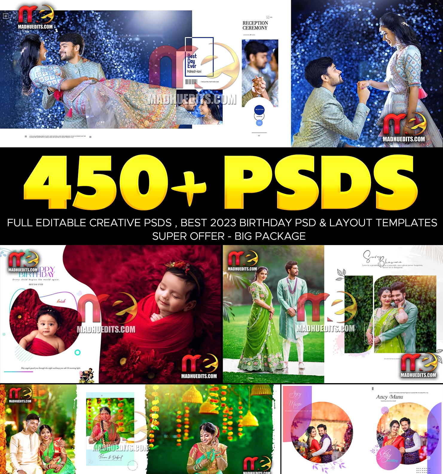 Traditional Half Saree Function Psd Templates Madhuedits