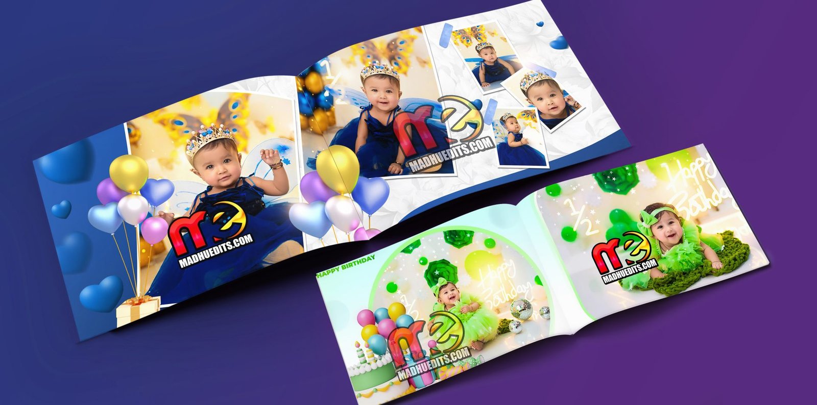 Creative Birthday Album Design PSD Download - MadhuEdits