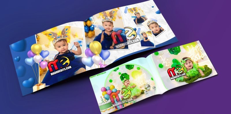 Creative Birthday Album Design PSD Download - MadhuEdits