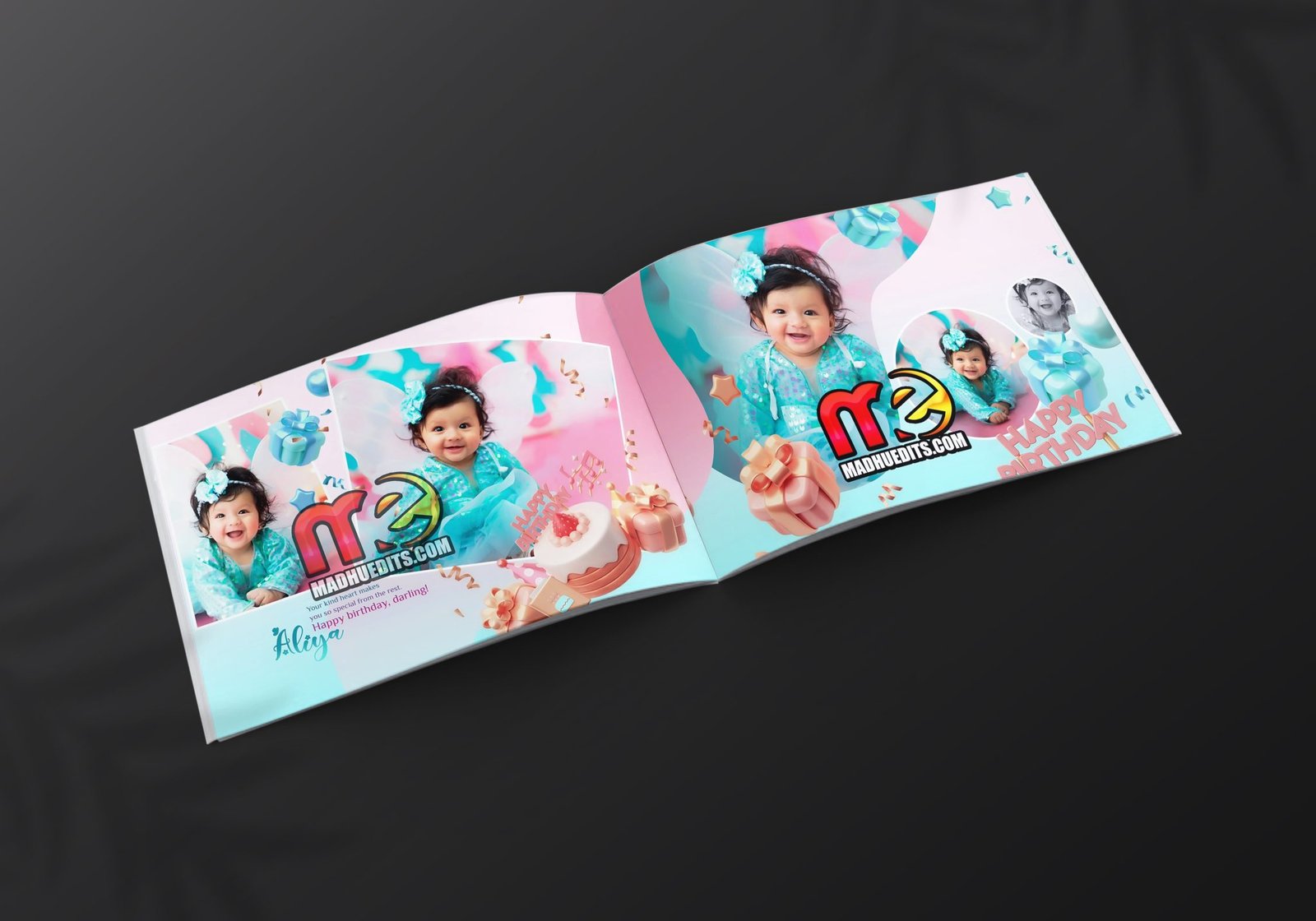 Creative Birthday Album Design PSD Download - MadhuEdits