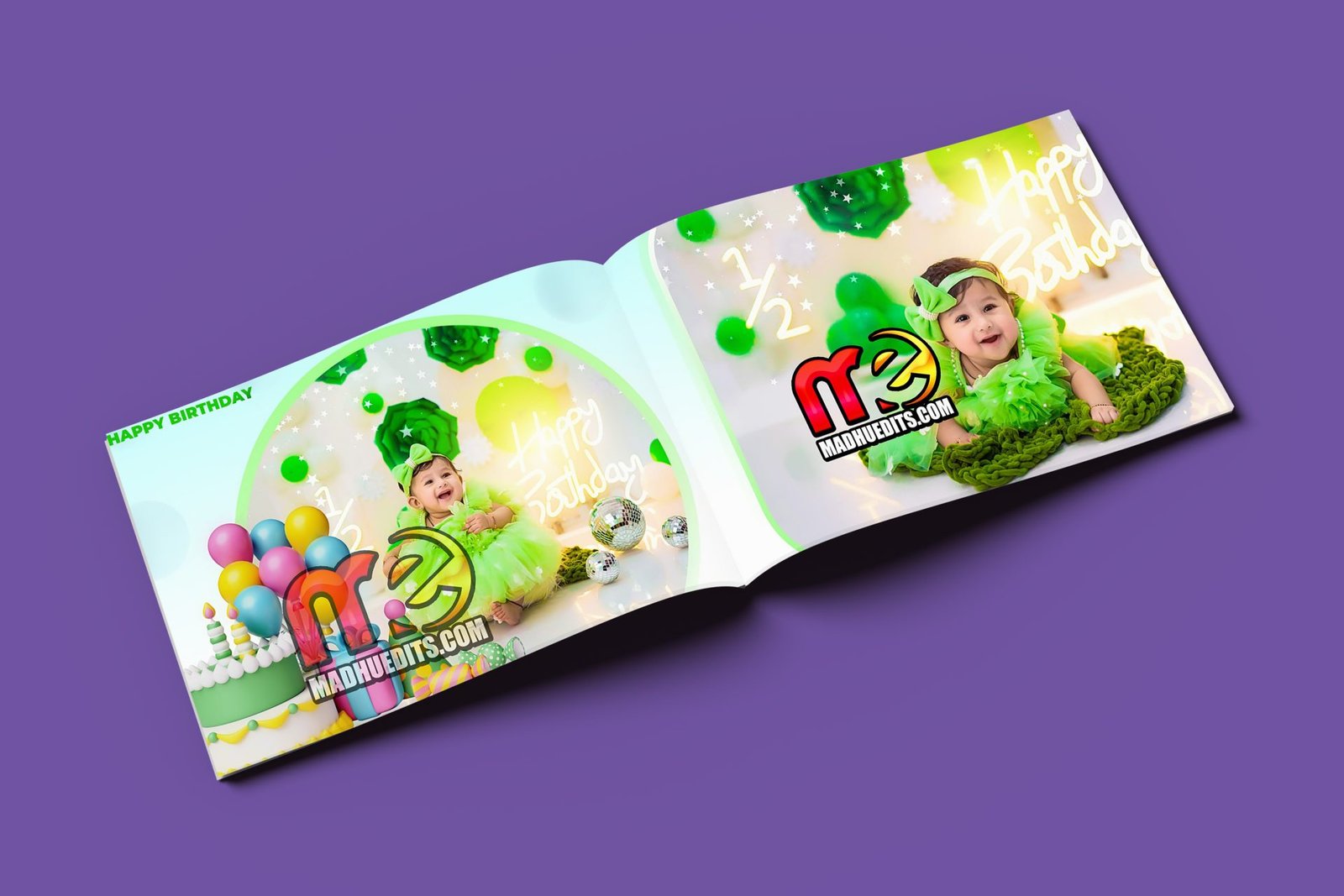 Creative Birthday Album Design PSD Download - MadhuEdits