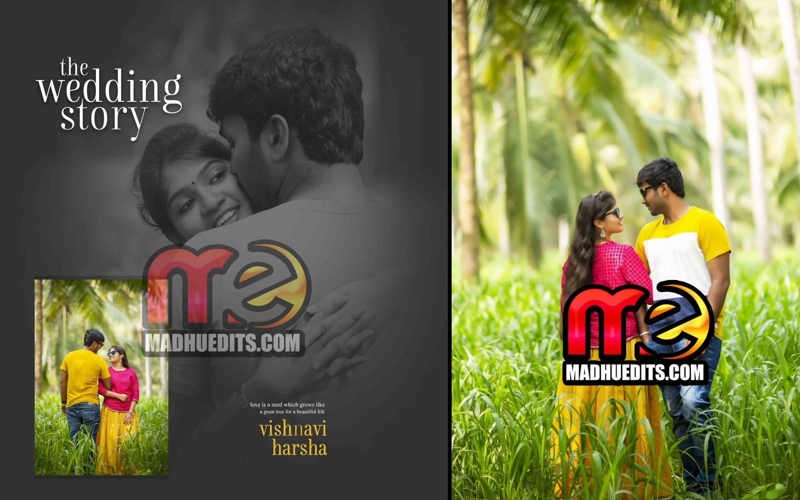 15x24 Pre Wedding Album PSD - MadhuEdits