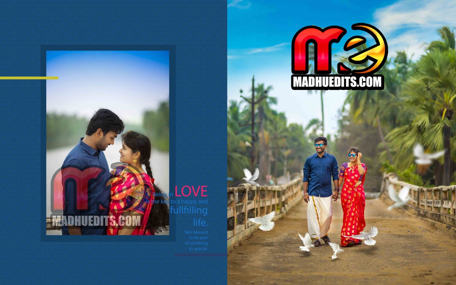 15x24 Pre Wedding Album PSD - MadhuEdits