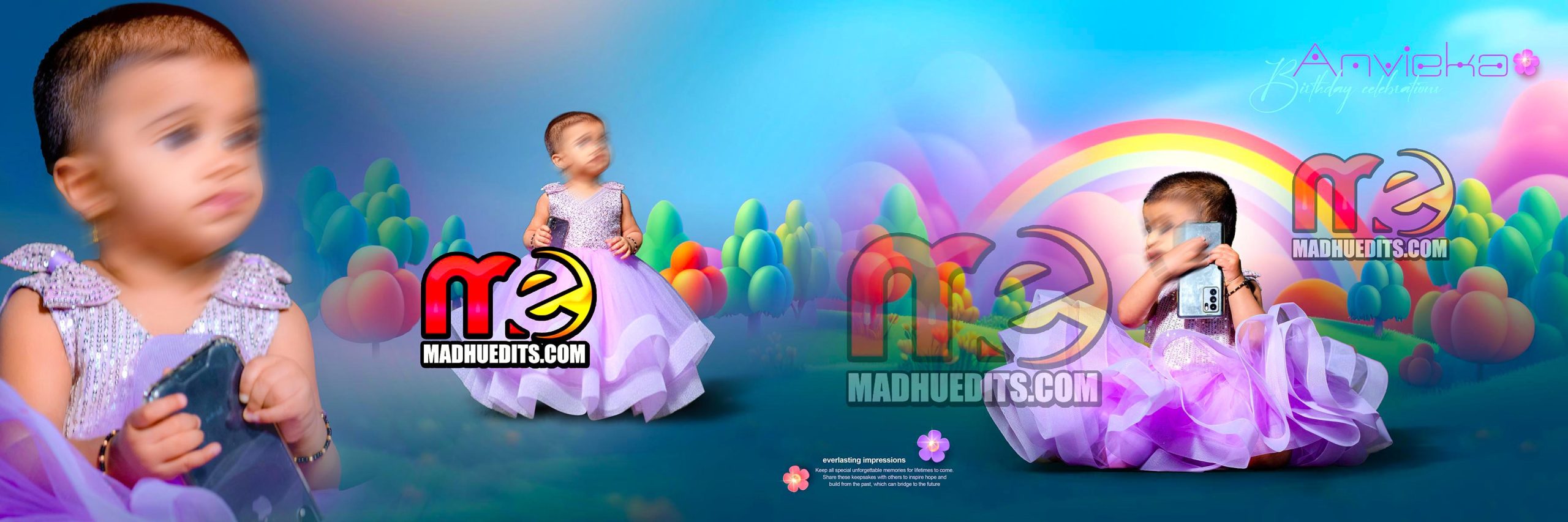 1st birtday psds album design 12x36